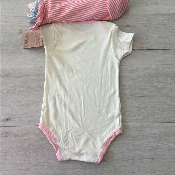 Touched By Nature Organic Cotton 5 Pc Bodysuits Rosebud 9-12 MO NWT - Picture 8 of 16